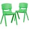 Flash Furniture Green Plastic Stackable School Chair with 13.25" Seat Height, PK2 2-YU-YCX-004-GREEN-GG - alternate 7